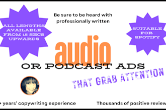 write a powerful podcast or audio ad