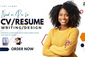 deliver a professional resume writing, federal resume, cover letter for USA job