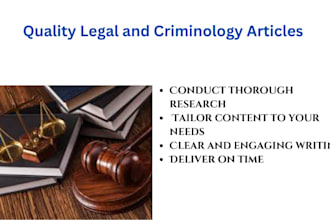 write criminology and legal articles