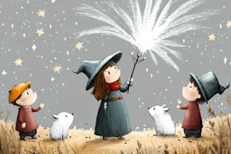 design children story book illustration, children story book cover