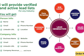 do b2b lead generation, email list building and data scraping