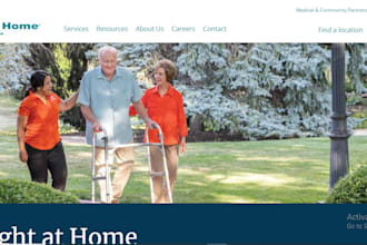 design homecare website assisted living healthcare staffing senior care website