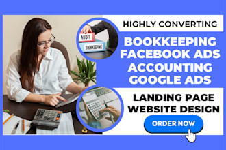 generate high converting bookkeeping leads accounting leads landing page website