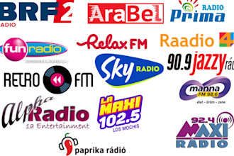 promote your song on belgium, estonia, hungary radio