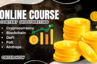 do crypto, blockchain, trading, and bitcoin online course writing, ghostwriting
