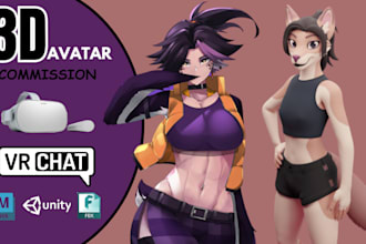 create furry avatar 3d model with gocoloco for vrchat