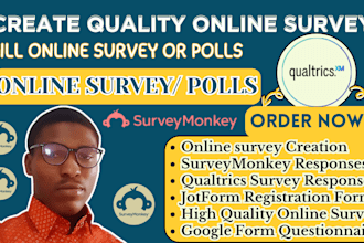 create high quality online survey conduct respondents to fill online survey poll