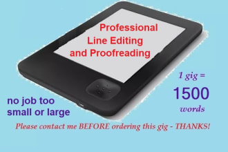 professionally proofread and line edit your ebook