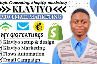 design klaviyo email marketing campaign, klaviyo  flow design, shopify marketing