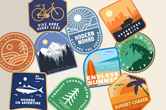 design a minimalist retro badge or label for your need