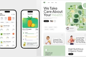develop diet and nutrition app, grocery app, food and nutrition app