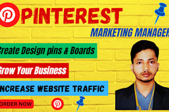 design SEO related boards and pins as your pinterest marketing manager