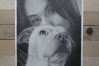 draw a traditional pencil portrait of you or your pet