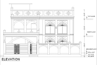 draw your architectural plans, floor plan in pdf to cad autocad