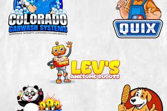 do cartoon cherecter, custom logo, mascot, emblem,