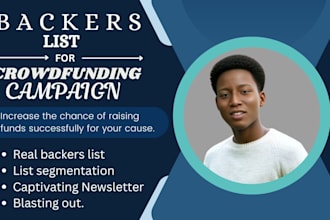 generate organic backers list for kickstarter indiegogo ngo crowdfunding project
