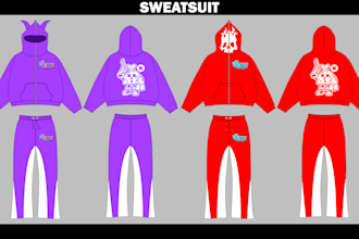 design 2d custom clothing tracksuit sweatsuit mockups