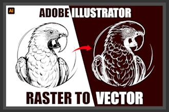 do convert raster to vector logo in ai, eps, pdf, svg png, jpeg