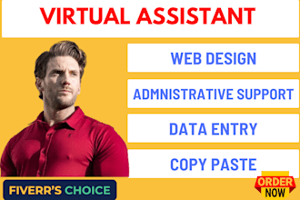 be your virtual assistant, data entry and web research job