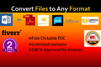 format your book for ingramspark,lulu,blurb,lightning source