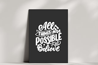 design eye catching typography posters for your brand