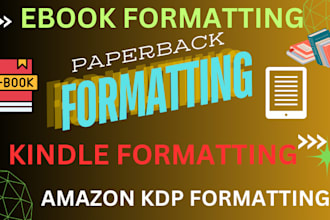 do kindle ebook formatting for KDP paperback and ingramspark book layout design