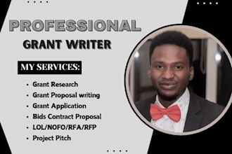 do grant writing, grant proposal, grant research and business plan