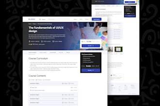 design educational website and online course websites