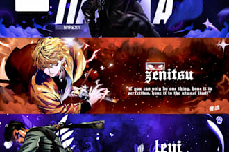 design a custom anime header for your twitter or x account