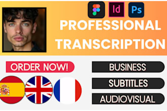 services de transcription anglais francais espagnol