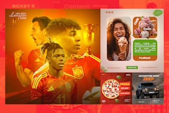 design facebook ad creative, instagram posts and stories, or linkedin post