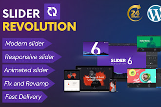 design slider revolution, website slider, fix issue