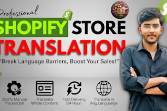 professionally translate your shopify store in any language