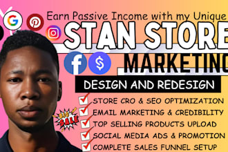 do stan store design , stan store marketing, stan store promotion, stan store