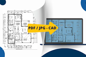 convert image drawing, sketch, pdf to cad