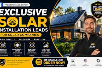 generate exclusive solar installation solar companies leads using facebook ads