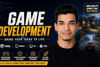 create unity games or apps for you