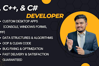 develop cpp, c hash, c programming application