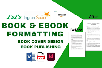 format, design, fix, resize book cover, rejected cover, paperback, hardcover