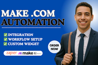 setup make com zapier com custom widget integration workflow made com