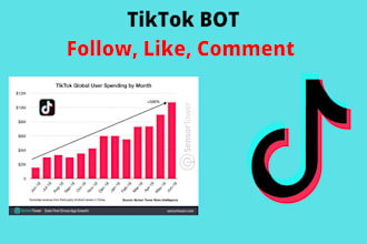develop tiktok shop bot livestreaming bot, tiktok bot twitch bot youtube bot