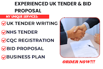 bid UK tender write bid proposal, healthcare tender, nhs care tender and cqc