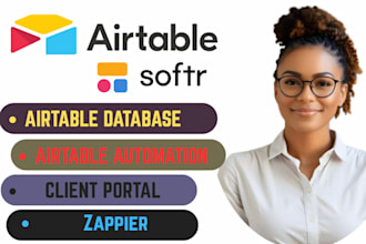 create a softr webapp, client portal, marketplace, airtable, zapier integration