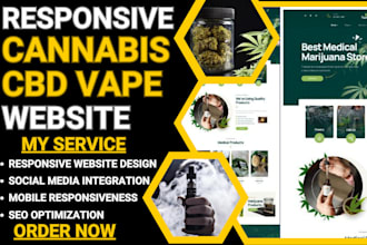design cannabis shopify store cbd website marijuana website tobacco vape website