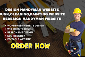 design handyman website junk,cleaning,painting website redesign handyman website