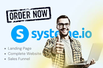 do professional sales funnel landing page on systeme io, funnel building