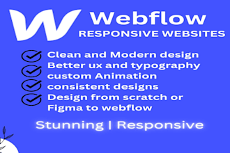 design, redesign or develop responsive webflow website, figma to webflow