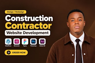 do construction, roofing, contractor plumbing, hvac website landing page design