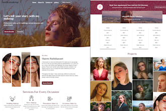 design makeup artist website beauty salon fashion website cosmetics spa website