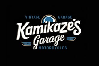 design enhance classic motor cycle garage logo
